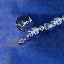 Load image into Gallery viewer, 10Ct Aurora Borealis Cube & Sphere Adjustable Bracelet w/ Swarovski Crystals