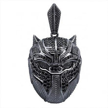 Load image into Gallery viewer, Black Panther Iced Out Crystal Pav'e Pendant Necklace