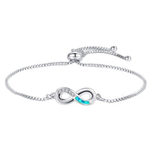 Load image into Gallery viewer, Blue Opal Adjustable Bolo Charm Bracelets