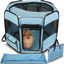 Load image into Gallery viewer, Paws & Pals Portable Pet Playpen with Blanket