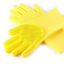 Load image into Gallery viewer, Silicone Dishwashing Scrubber Gloves