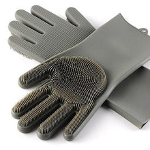 Load image into Gallery viewer, Silicone Dishwashing Scrubber Gloves