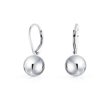 Load image into Gallery viewer, Italian Sterling Silver Leverback Ball Earrings