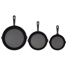Load image into Gallery viewer, Jim Beam 3-Piece Cast Iron Skillets