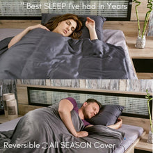 Load image into Gallery viewer, Bibb Home Weighted Blanket with Reversible Removable Cover
