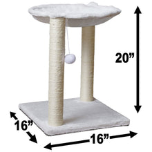Load image into Gallery viewer, Paws &amp; Pals 3-in-1 Cat Scratching Post with Hammock and Toy
