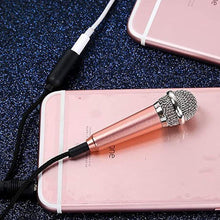 Load image into Gallery viewer, Miniature Metal Microphone for Karaoke with 3.5 mm Universal Cable
