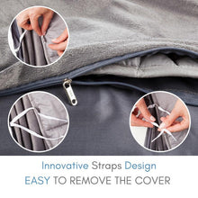 Load image into Gallery viewer, Bibb Home Weighted Blanket with Reversible Removable Cover
