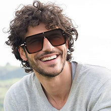 Load image into Gallery viewer, Retro Oversized Shield Square Sunglasses
