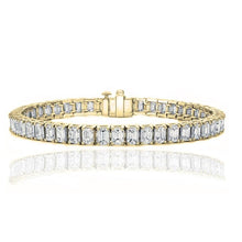 Load image into Gallery viewer, Emerald Cut Tennis Bracelet Made with Swarovski Elements
