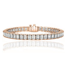 Load image into Gallery viewer, Emerald Cut Tennis Bracelet Made with Swarovski Elements
