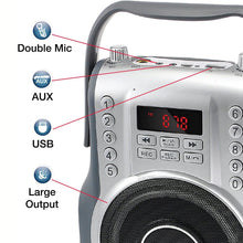Load image into Gallery viewer, Koramzi Karaoke Portable Boombox with Bluetooth and Rechargeable Battery
