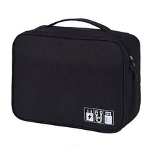 Load image into Gallery viewer, Zippered Cable Compartment Bag for Electronics Storage
